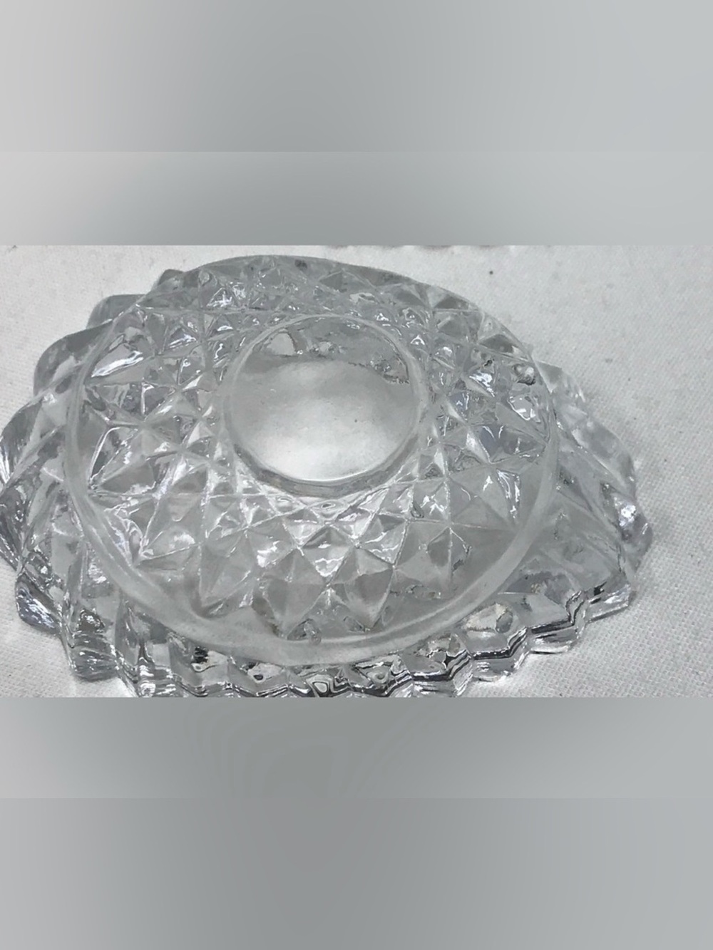 Hofbauer Byrdes Crystal Egg Trinket Box Base Teardrop Ring Catchall Vanity Dish - Picture 4 of 5